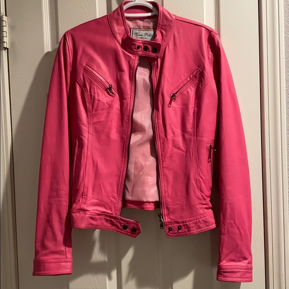 Pink Vera Pelle Leather Jacket